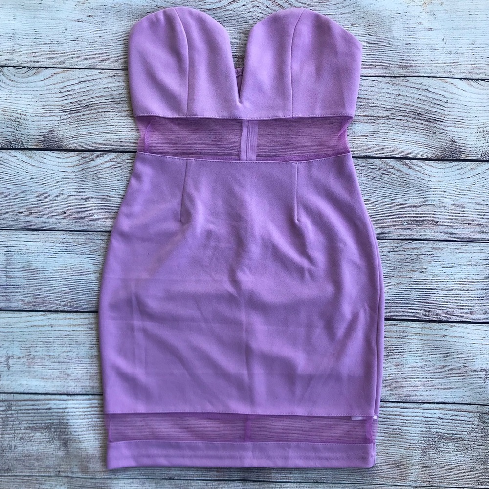 Tobi | Lavender Strapless Bodycon Dress